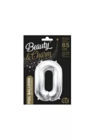 Balon foliowy B&C cyfra 0 srebrna