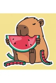 Malowanie po numerach -Kapibara i Chersoński arbuz