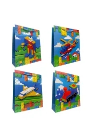  Torebka prezentowa dziecięca S klocki 3D mix