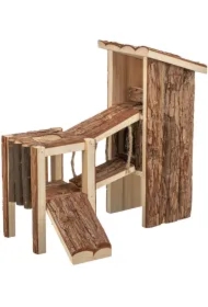 Tjorven, plac zabaw, dla gryzoni, drewno naturalne, 32 x 19 x 29 cm