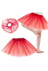 Spódniczka tiulowa tutu kostium strój karnawałowy przebranie czerwona