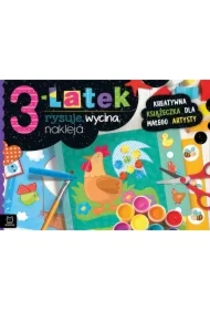 3-latek rysuje, wycina, nakleja