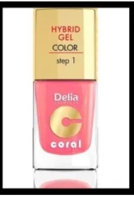 Coral Hybrid Gel 16 Ciepły średni róż Emalia do paznokci