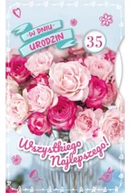 Karnet Urodziny wymienne cyfry