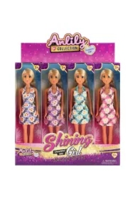 Lalka w sukience kwiaty MIX