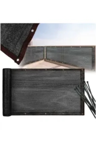 Osłona balkonowa LUARO mata maskująca siatka cieniująca na balkon taras 150g/m2 105x500cm UV