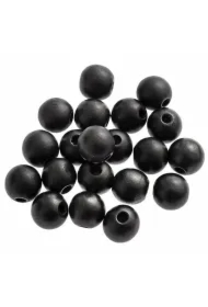 Koraliki drewniane 16mm 20 szt matowa czerń