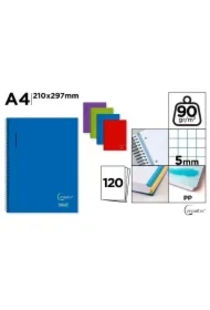 Notatnik A4/120K kołowy kratka MIX