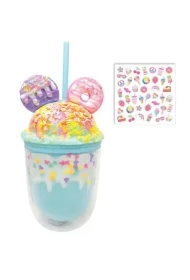 Kubek ze słomką i naklejkami Pączki 350ml