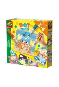 Markery w kropki XL 3 kolory + 6 arkuszy