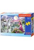 Zdjęcia - Puzzle i mozaiki Castorland Puzzle 120 el. Księżniczka i jej Jednorożce 