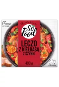 Leczo z kiełbasą z szynki