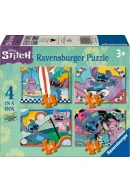 Puzzle dla dzieci 4w1 - Disney Stitch new (12+16+20+24 el.)
