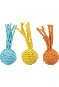 Zestaw piłeczek, dla kota, papier przędny, 4 cm, z kocimiętką