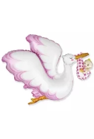 Balon foliowy Bocian Baby Girl