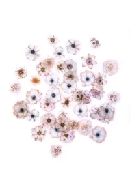 Naklejki PET pastelowe kwiaty 50 szt
