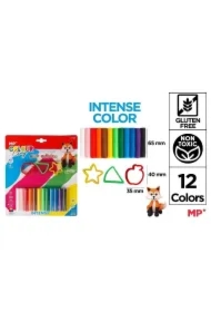 Plastelina 12 kolorów + foremki