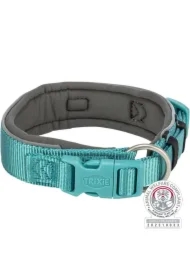 Premium, obroża, dla psa, aqua/grafit, M&ndash;L: 40&ndash;48 cm/40 mm