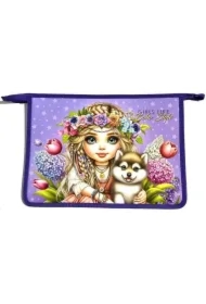 Teczka-torba A4+ zapinana na zamek Dziewczynka