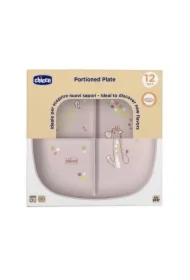 Talerz 3-dzielny beżowy 12m+