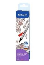 Cienkopis Fineliner 96 0,4mm czerwony (10 szt)