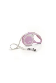 New Comfort, Smycz automatyczna dla psa, różowa, XS, 3m, taśma