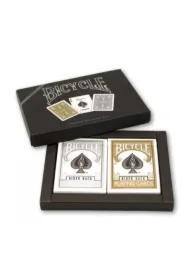 Bicycle Prestige Line, zestaw kart do gry Poker Deck (złoty i srebrny)