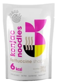 Makaron z mąki konjac w wodzie, wstążki