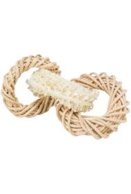 Zabawka naturalna, dla kawii domowych/królików, trukwa/rattan/liście kukurydzy, śr.13 cm