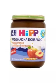 Przysmak na Dobranoc Kaszka manna z mlekiem i owocami po 4. miesiącu