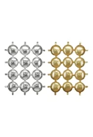 Balon foliowy kurtyna dwustronna Koła złoto-srebrn