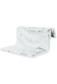 Legowisko na kaloryfer, dla kota, biało/czarne, plusz długowłosy, 45 x 26 x 31 cm