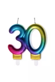 Świeczka urodzinowa 30 kolorowa