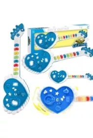 Gitara interaktywna dla dzieci niebieska