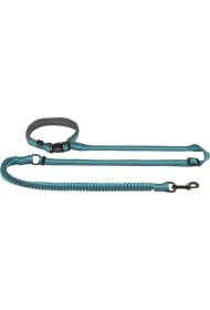 Smycz do joggingu, 1.33&ndash;1.80 m/20 mm, szaro/zielona