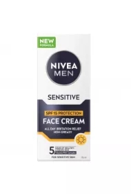 Men Sensitive łagodzący krem nawilżający do twarzy SPF15