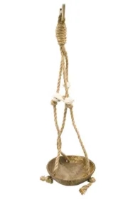 Huśtawka dla ptaków z łupiny kokosa z muszlami 35 cm