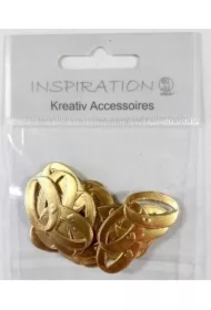 Obrączki tłoczone 20 szt złote