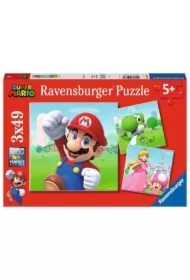 Puzzle dla dzieci 3x49 el. Super Mario
