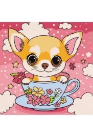 Malowanie po numerach - Czarujący szczeniaczek Kids 25x25cm