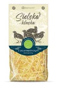Makaron krajanka z jajami przepiórczymi