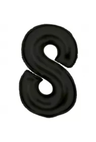 Balon foliowy cyfra 8 satynowa czarna