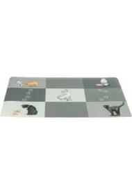 Podkładka pod miski Patchwork, 44 x 28 cm, szara