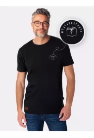 Koszulka męska czarna Nadwyraz.com x #TataTeżCzyta L