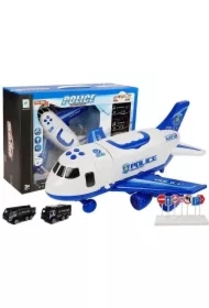 Samolot rozkładany policyjny z autkami 1:64