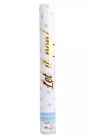 Armatka konfetti papier okrągły niebieska