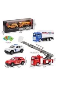 Auto metalowe z kartami 2 szt MIX