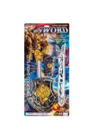 Zestaw rycerski z mieczem i tarczą