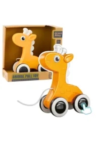 Żyrafa do ciągnięcia na sznurku żółta