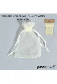 Woreczki organzowe ecru